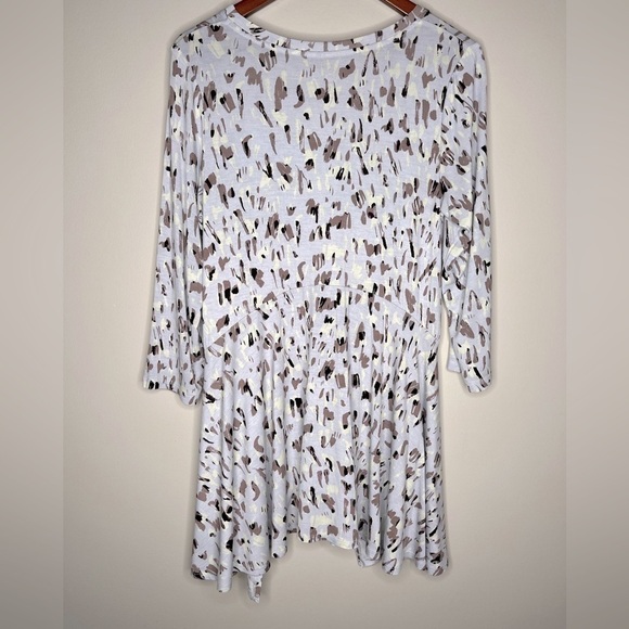 𝅺LOGO by Lori Goldstein 3/4 Sleeve Printed Top, Size, S - Picture 2 of 4